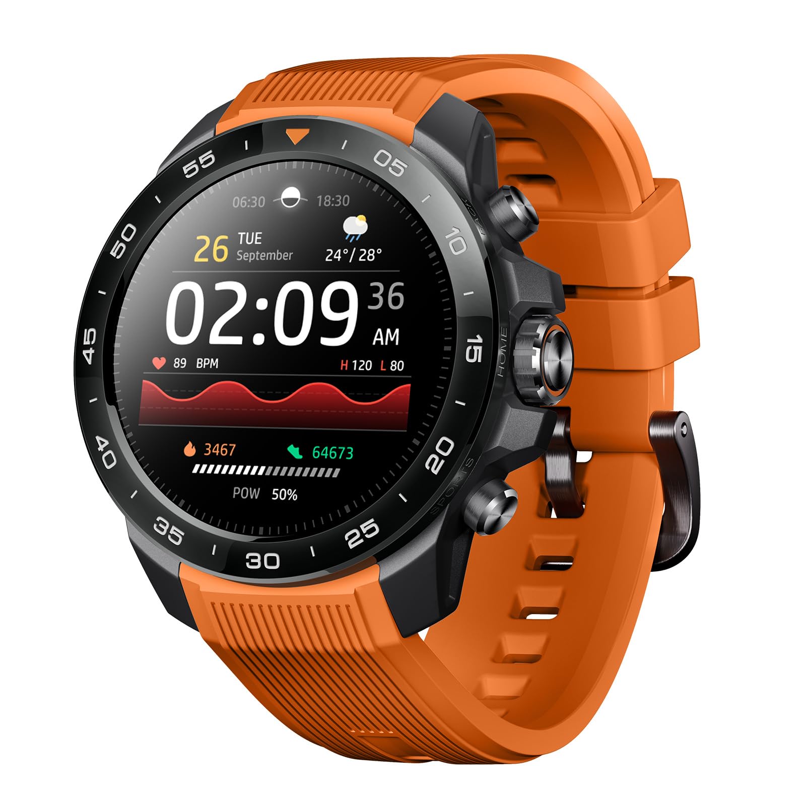Mibro GS Explorer S Orologio Smartwatch uomo Militare GPS Outdoor con 1,32" AMOLED,Bi-Band GNSS,10 ATM,20 Giorni di Autonomia,Chiamate Bluetooth, Cardio e VO2max,2 Cinturini, per Android e iOS