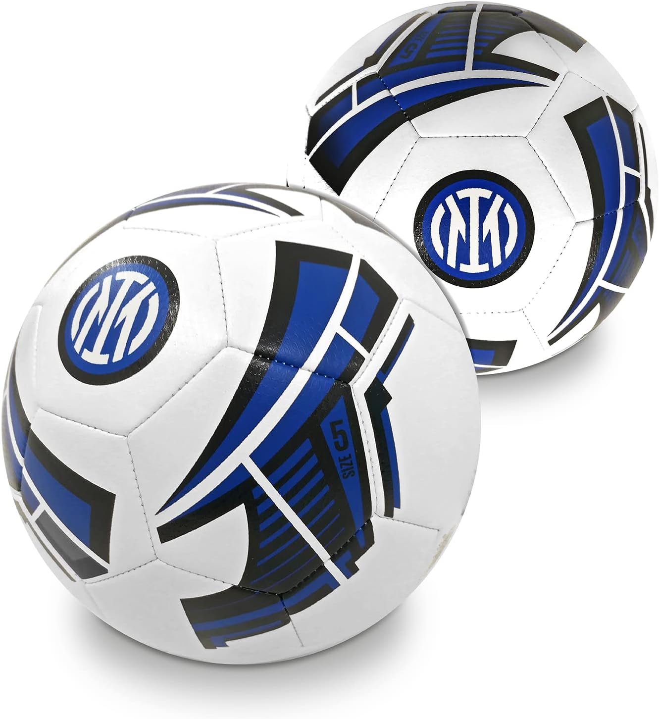 Mondo Sport - Pallone da Calcio cucito F.C. Inter Milano - size 5 - 410 g - Prodotto ufficiale - Colore Nero/azzurro/bianco - 13642