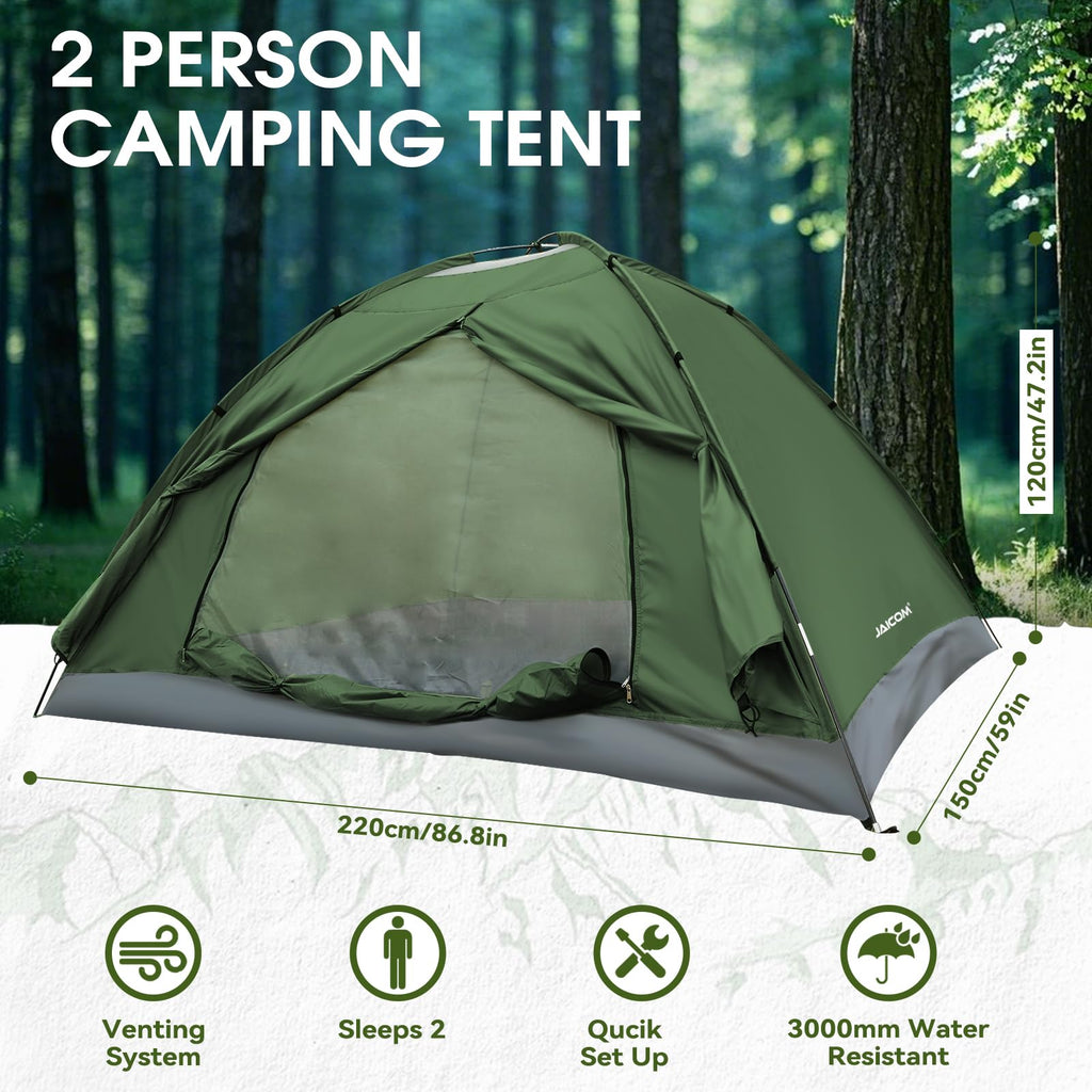 JAICOM Tenda da Campeggio per 1-4 Persone, Ultraleggera Impermeabile Tende igloo Tenda Campeggio per 3-4 Stagioni, Facile da installare, Ideale per Campeggio, Trekking, Spiaggia, Arrampicata