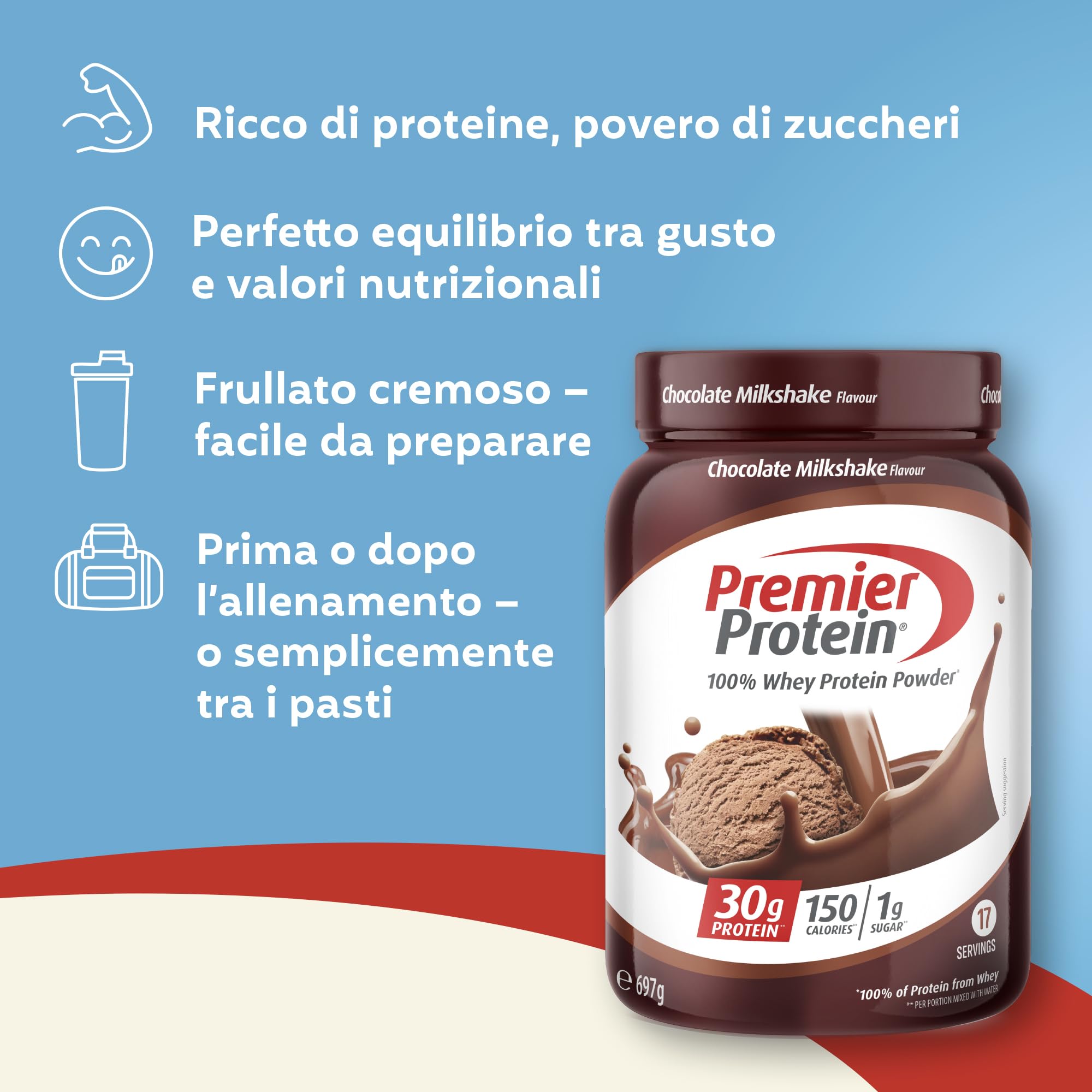 Premier Protein - Whey 100% Proteine in polvere - Café Latte - 680g