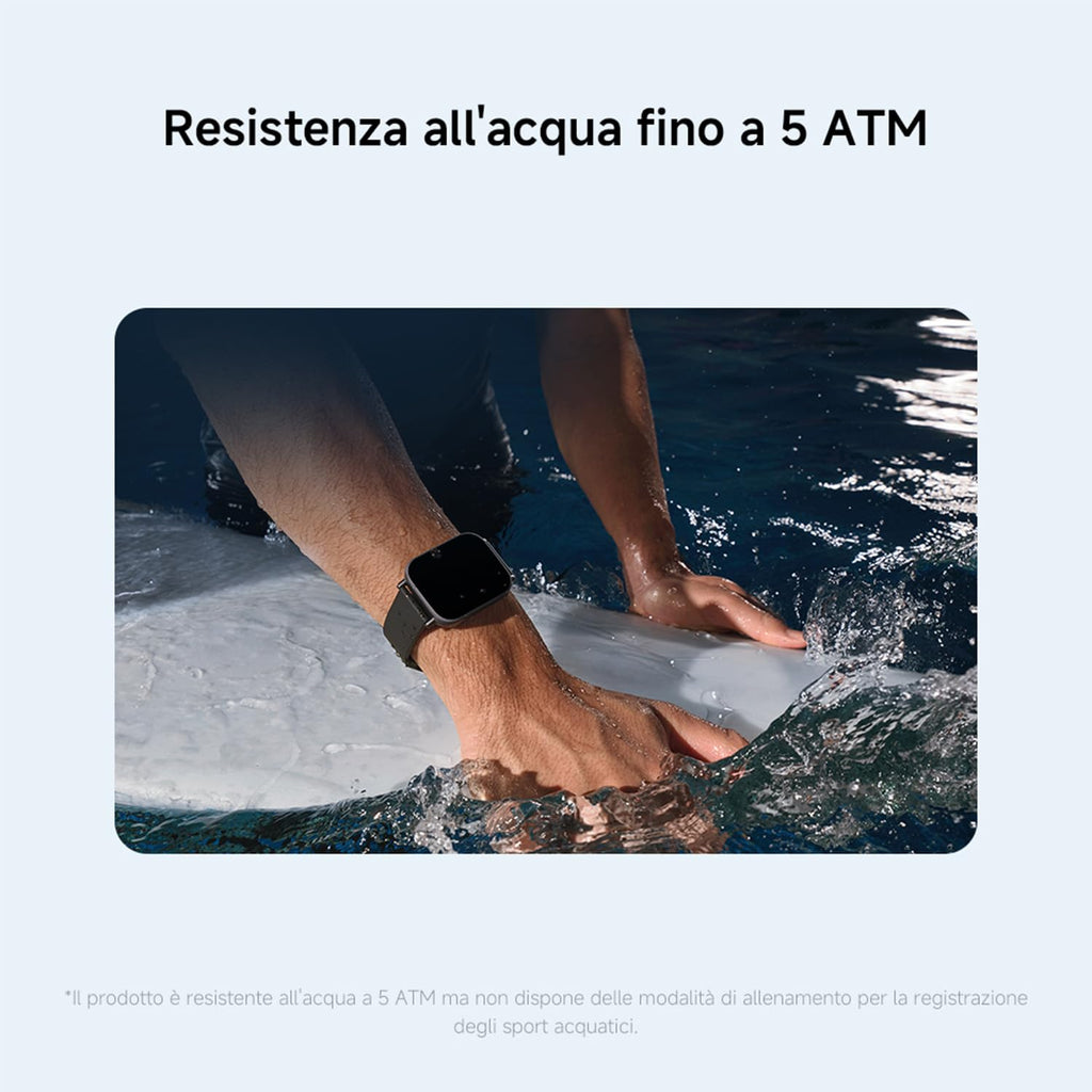 XIAOMI Redmi Watch 5 Active, Smartwatch con display LCD 2", Chiamate Bluetooth, Autonomia 18 giorni, Resistenza Acqua 5ATM, Monitoraggio Frequenza Cardiaca e SpO2, 140+ modalità Fitness, Argento