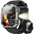 Blackview Smartwatch Uomo, Orologio Intelligente Fitness con Chiamate Bluetooth, 2.01" Militari Smart Watch Tracker 100+ Modalità Sportive/Cardiofrequenzimetro/SpO2/Torcia/Bussola per Android iOS
