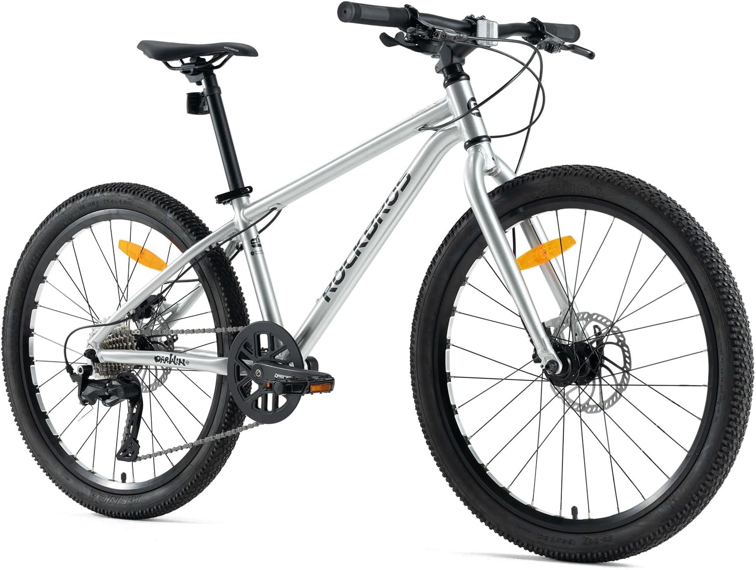 ROCKBROS Darwin Ⅳ Bicicletta Bambini 24 Pollici, MTB con Telaio in Alluminio, Cambio a 9 Velocità, Mountain bike per Ragazzi Ragazze 9-14 anni