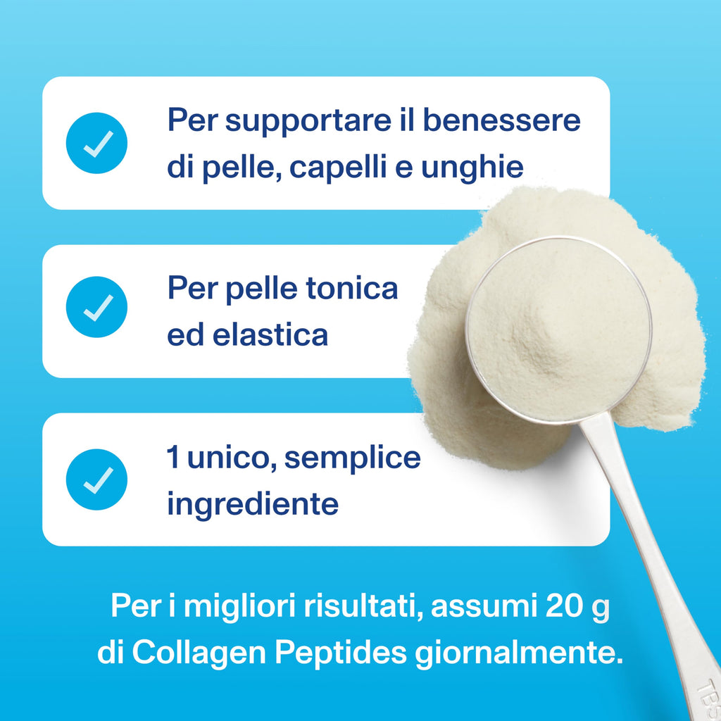 Vital Proteins Collagen Peptides Cacao, integratore collagene idrolizzato in polvere, Gusto Cacao, per pelle, capelli e unghie, 20g di peptidi di collagene bovino per porzione, 297g