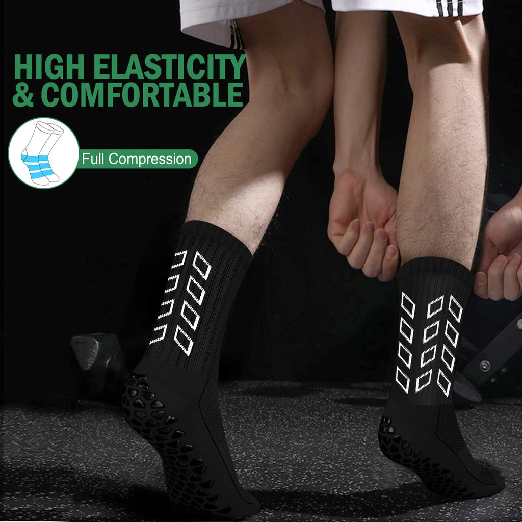 Calze Calcio Antiscivolo Uomo 37-45 Calze Antiscivolo Calcio Anti Vesciche Addensare Cotone Calzini Sportivi Donna Traspirante Calzini Grip Calcio per Ciclismo Trekking