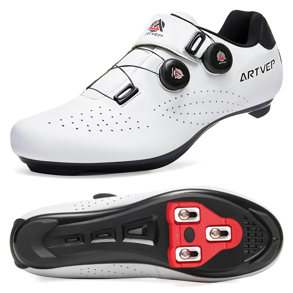 Scarpe da Ciclismo da Uomo Scarpe da Bici da Strada Compatibile con SPD e Delta Blocco Pedale Scarpe da Bicicletta Compatible with Peloton Antiscivolo Traspiranti