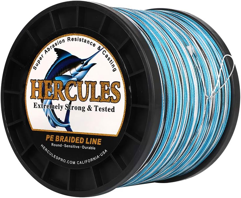 HERCULES Super Cast 100 m – 2000 m Yards filo da pesca intrecciato 10 lb – test per acqua salata acqua dolce PE intrecciato filo di pesce Superline 8 fili