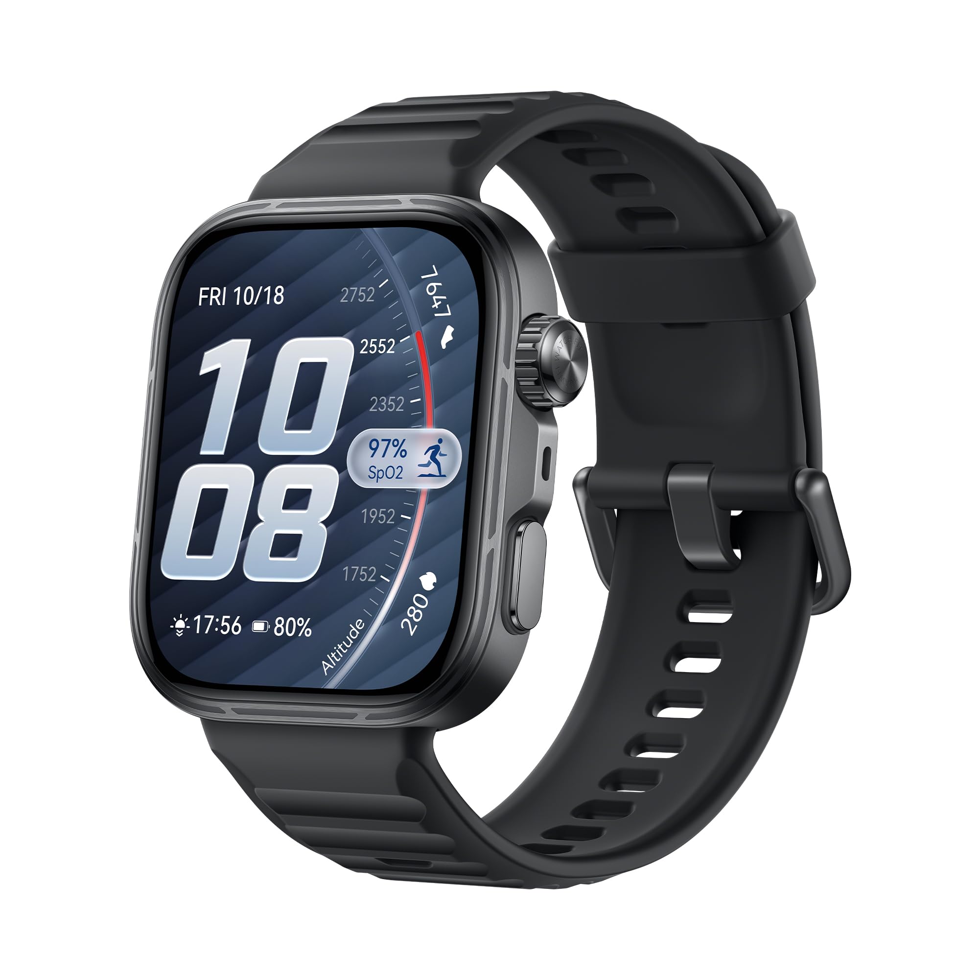 HUAWEI WATCH FIT 5 Smartwatch, Schermo AMOLED HD da 1,82", Design Raffinato, Pagamento NFC, Rilevamento Cadute, Batteria a lunga durata, Monitoraggio della salute, 5 ATM, Android & iOS, Nero