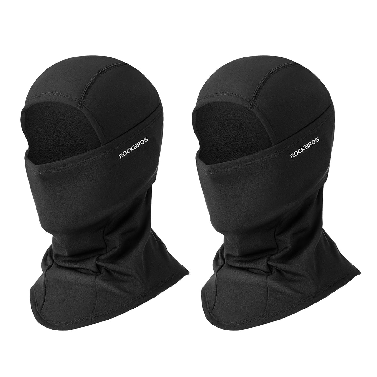 ROCKBROS Passamontagna Moto Invernale Termico con Pile Balaclava Sottocasco Caldo Multifunzionale per Ciclismo Sci Antivento Traspirante Unisex Taglia Unica Logo Riflettente 4Colori