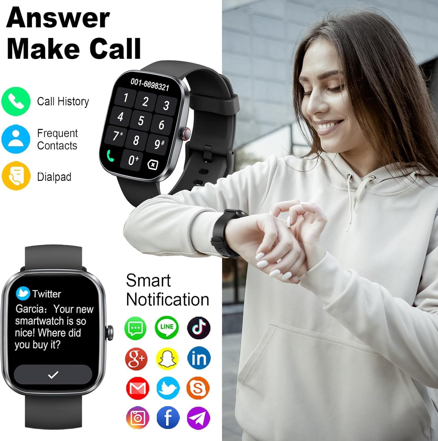 Soudorv 2026 Smartwatch Uomo, Nuovo 1,91'' Orologio Intelligente Fitness con Chiamate Bluetooth, Smart Watch Tracker 100+ Modalità Sportive per Cardiofrequenzimetro,SpO2, Smart Watch per Android iOS