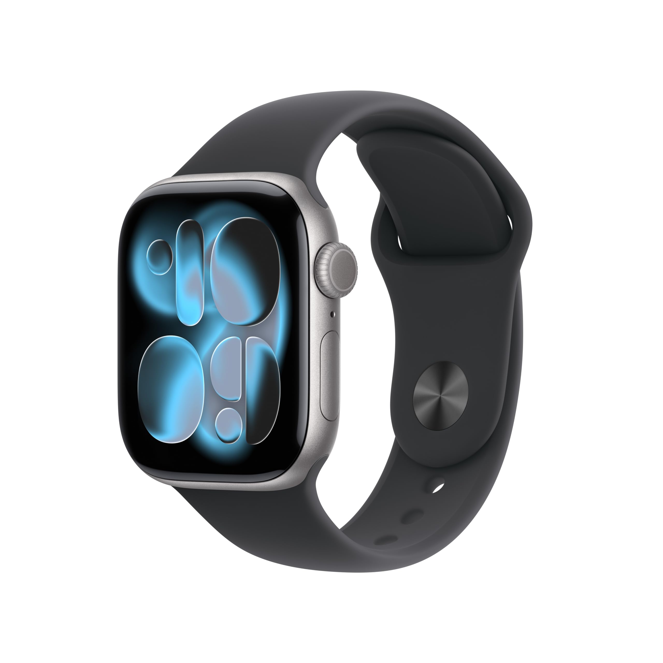 Apple Watch Series 11 GPS, Cassa 46 mm in alluminio Jet Black con Cinturino Sport nero - M/L