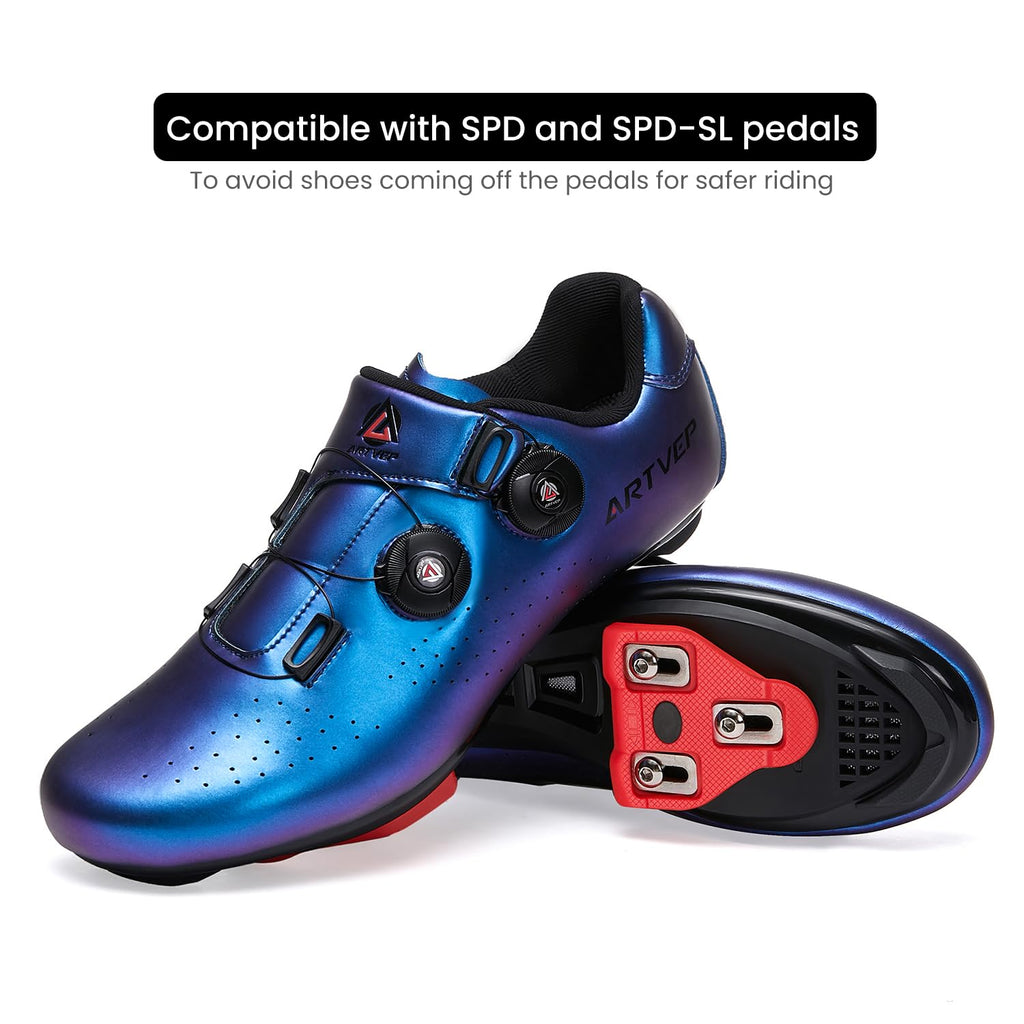 Scarpe da Ciclismo da Uomo Scarpe da Bici da Strada Compatibile con SPD e Delta Blocco Pedale Scarpe da Bicicletta Compatible with Peloton Antiscivolo Traspiranti