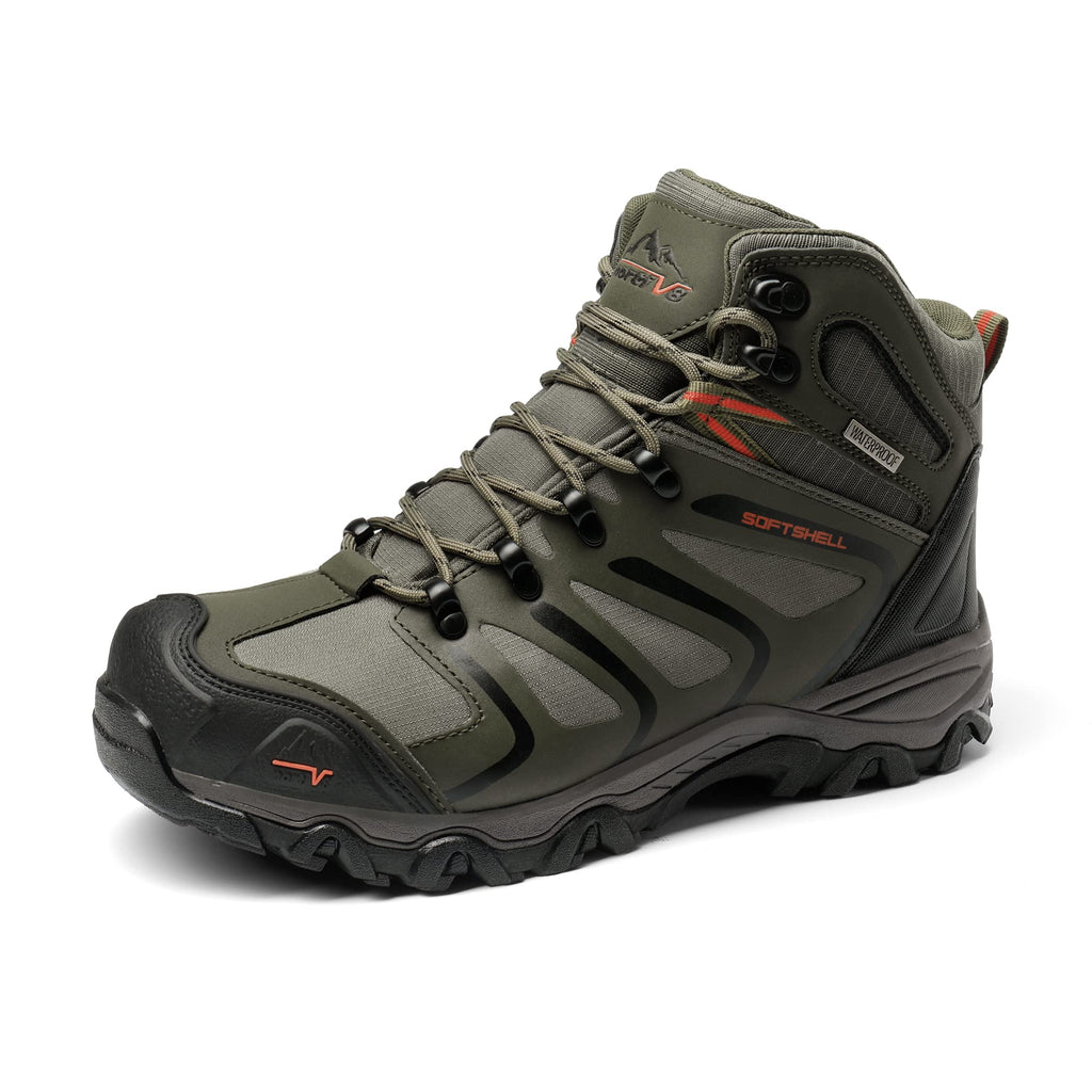 NORTIV 8 Stivali da Trekking da Uomo Escursionismo All'aria Aperta Scarpe da Trekking Scarponi Scarpe da Arrampicata Alpinismo Armadillo