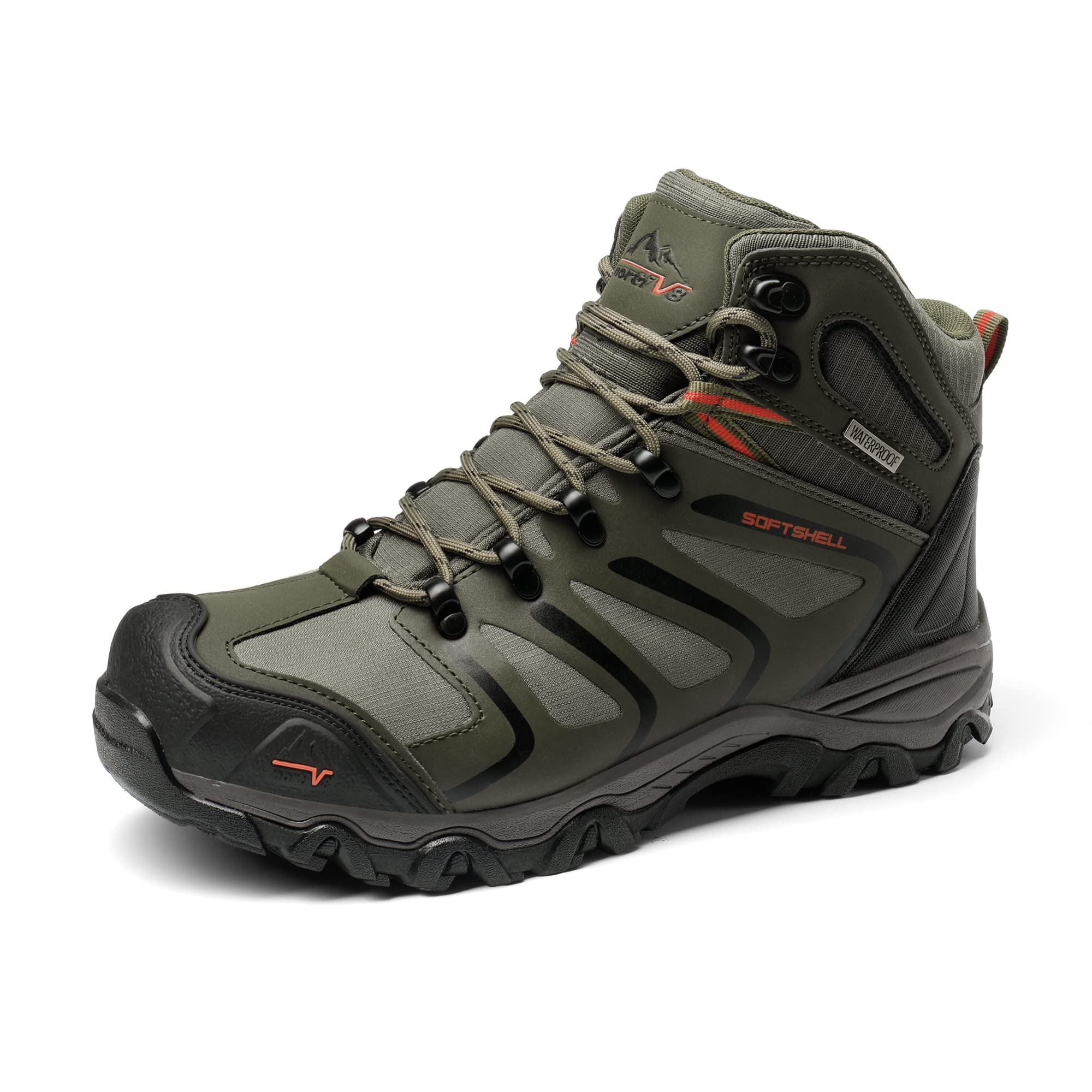 NORTIV 8 Stivali da Trekking da Uomo Escursionismo All'aria Aperta Scarpe da Trekking Scarponi Scarpe da Arrampicata Alpinismo Armadillo