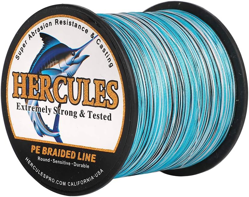 HERCULES Super Cast 100 m – 2000 m Yards filo da pesca intrecciato 10 lb – test per acqua salata acqua dolce PE intrecciato filo di pesce Superline 8 fili