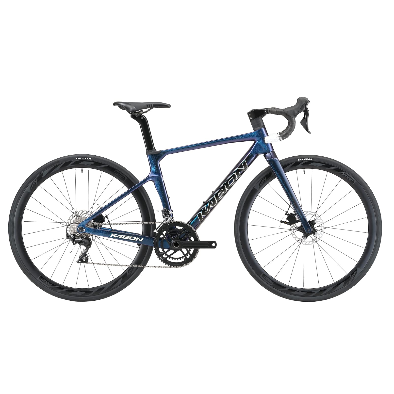 KABON Bici da corsa carbonio, 700C bici da strada T800 con 105 R7000 22 velocità Bicicletta da corsa con freno a disco per uomini e donna