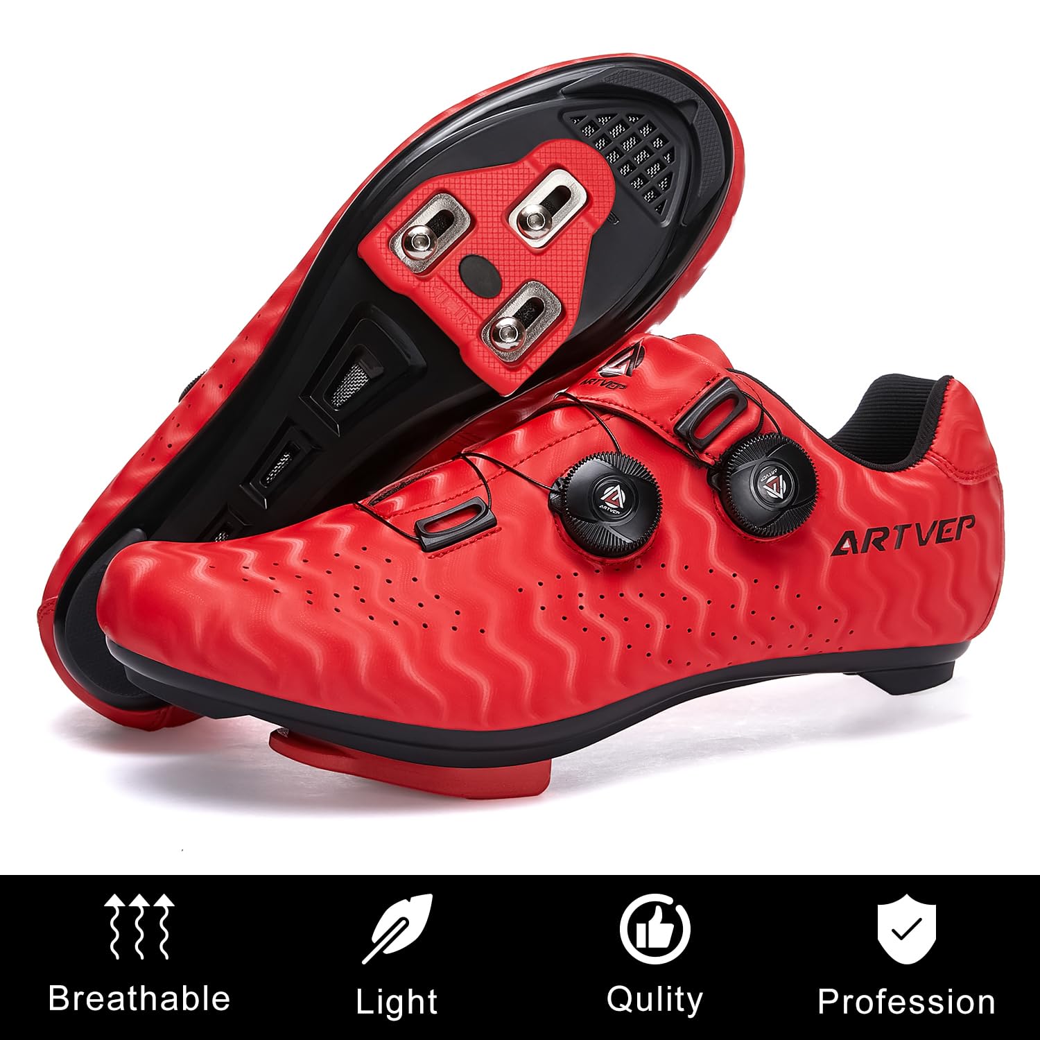 Scarpe da Ciclismo da Uomo Scarpe da Bici da Strada Compatibile con SPD e Delta Blocco Pedale Scarpe da Bicicletta Compatible with Peloton Antiscivolo Traspiranti
