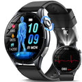 2026 Nuovo Smartwatch Uomo con ECG/Pressione Sanguigna/Sonno/Emozioni/Fatica/BMI/Temperatura/Cardiofrequenzimetro,1,56"AMOLED Salutare Orologio Fitness con Torcia LED/Funzione Telefono/Pulsante SOS
