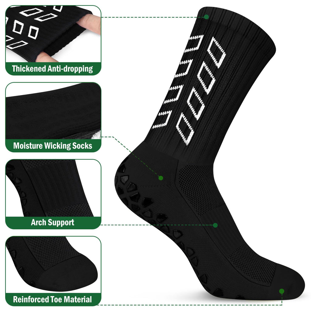 Calze Calcio Antiscivolo Uomo 37-45 Calze Antiscivolo Calcio Anti Vesciche Addensare Cotone Calzini Sportivi Donna Traspirante Calzini Grip Calcio per Ciclismo Trekking