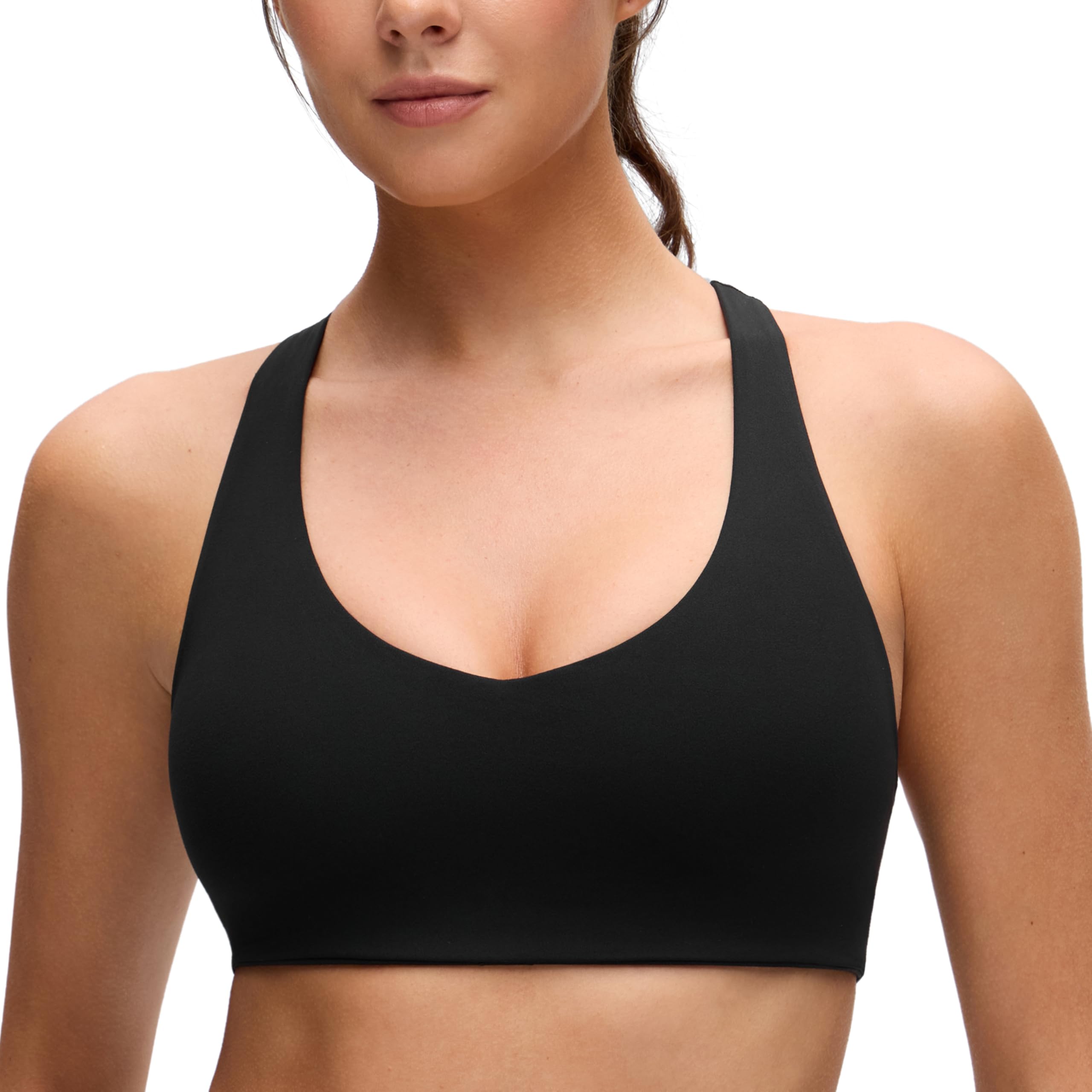 CRZ YOGA Butterluxe Donna V Collo Sportivo Reggiseni di Sostegno Racerback Imbottito Yoga Top