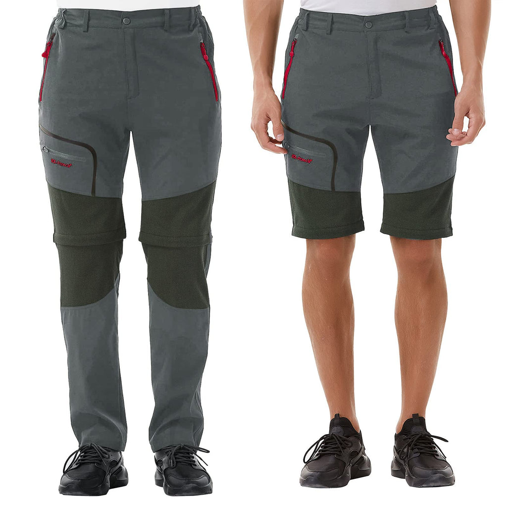 Zoerea Pantaloni Trekking Uomo Asciugare Rapidamente Traspiranti Convertibile Pantaloncini Primavera Estate Sottile All'aperto Alpinismo Escursionismo Calzoni