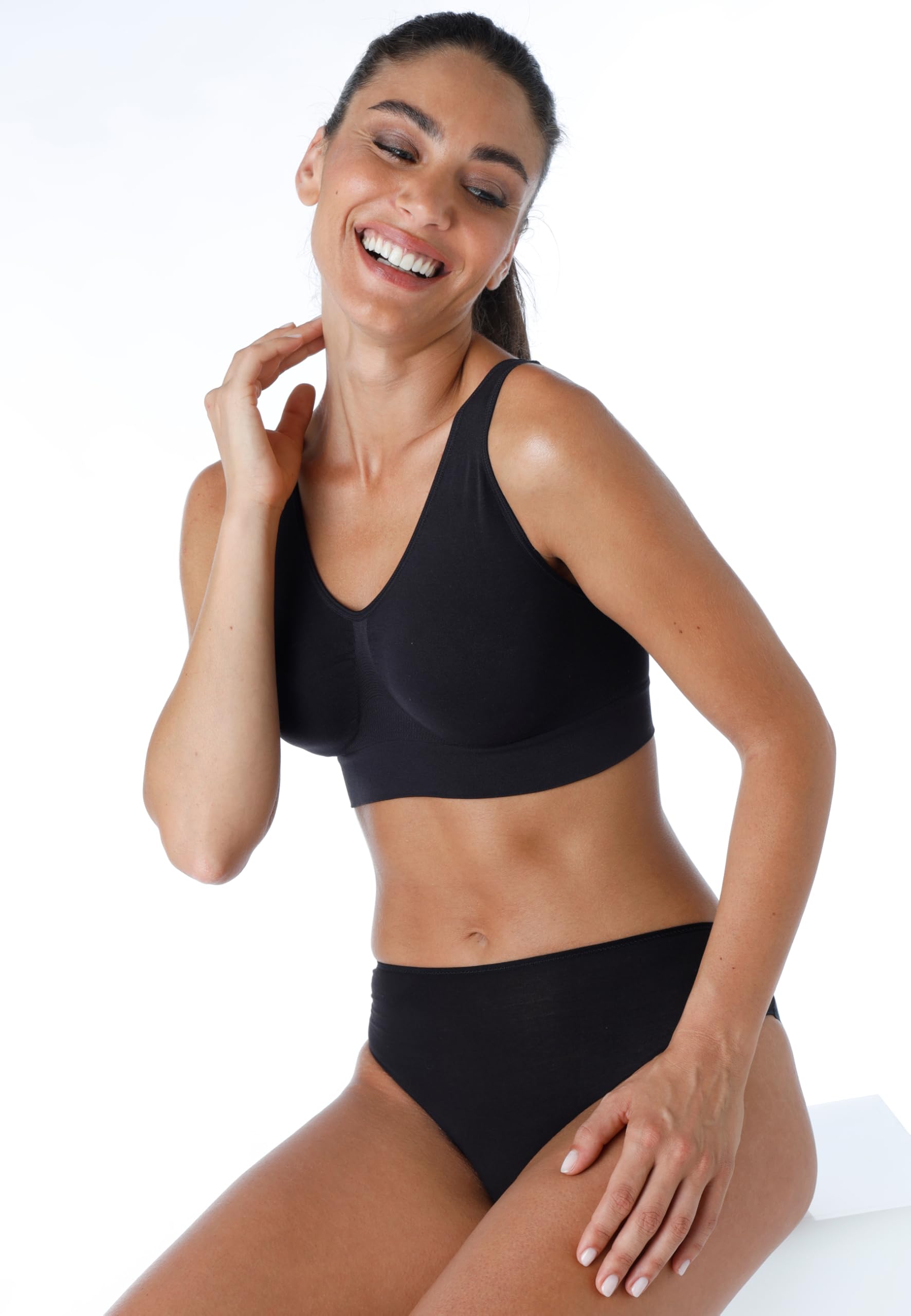 Lovable Reggiseno Senza Ferretto Invisibile | Brassière, Top Sportivo, Sport Yoga in Microfibra Senza Cuciture | Seamless | Active Comfort Donna