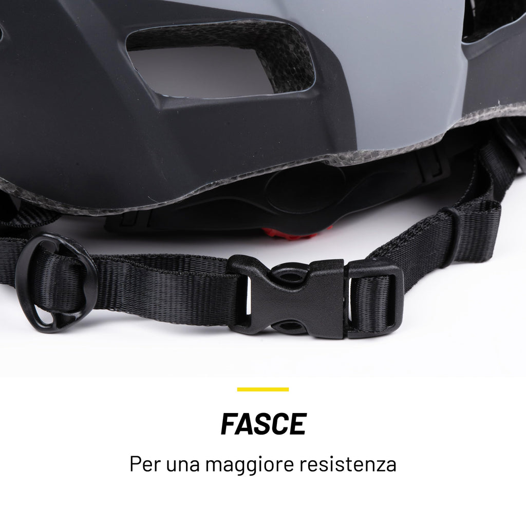 Dunlop Casco da bicicletta con luce - Casco da bicicletta per uomo e donna - Regolabile da 55 a 58 cm - Misura del casco da bicicletta - con illuminazione a LED - 3 modalità di luce - Nero