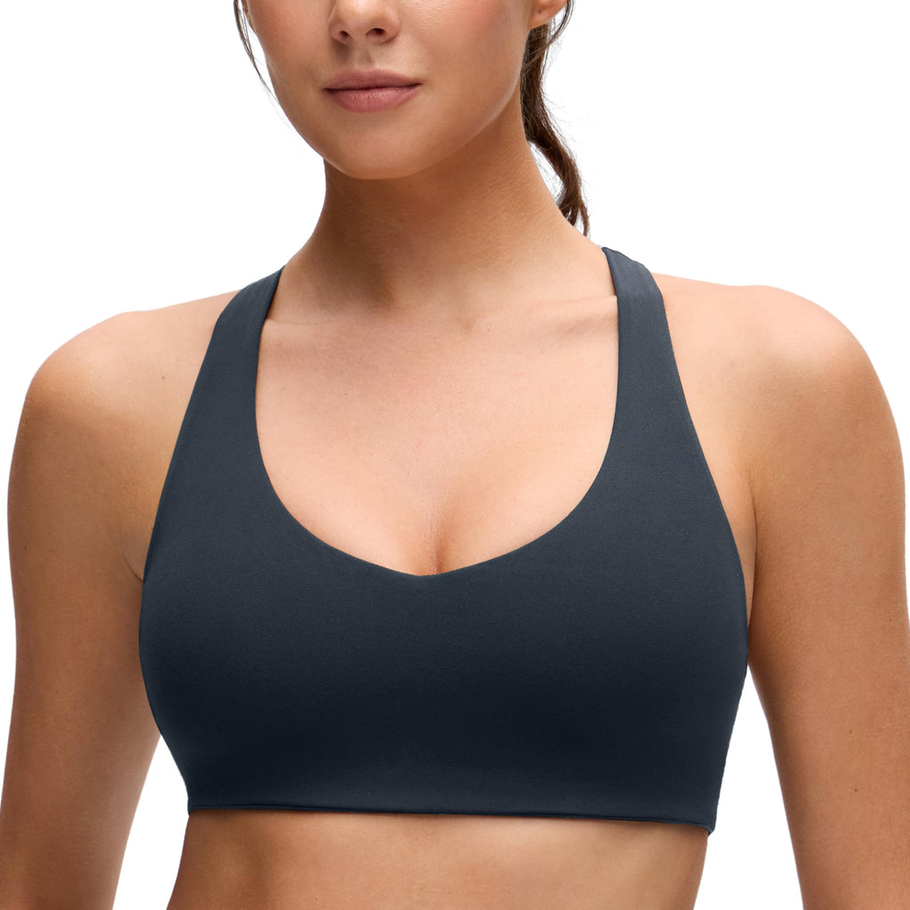CRZ YOGA Butterluxe Donna V Collo Sportivo Reggiseni di Sostegno Racerback Imbottito Yoga Top