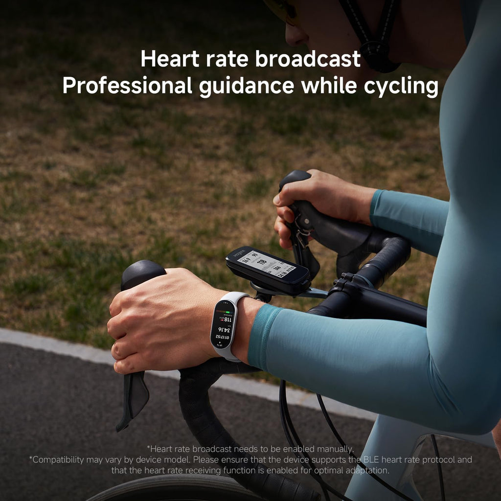 Xiaomi Smart Band 10 (Fitness Tracker), 1.72" AMOLED display, multimateriale, autonomia 21gg, ricarica rapida,150+sport, monitoraggio benessere e sonno, HyperOS 2.0, resistente 5ATM, Compass, Argento