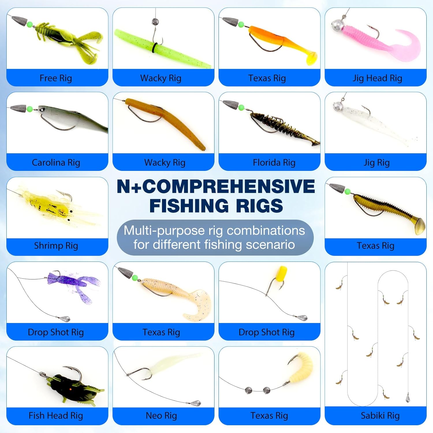 Set di 460 esche da pesca con grande scatola a 3 strati – Accessori da pesca completi con pinze, ganci, crankbait, svasatori, jig, piombo e molto altro ancora – regalo per uomini