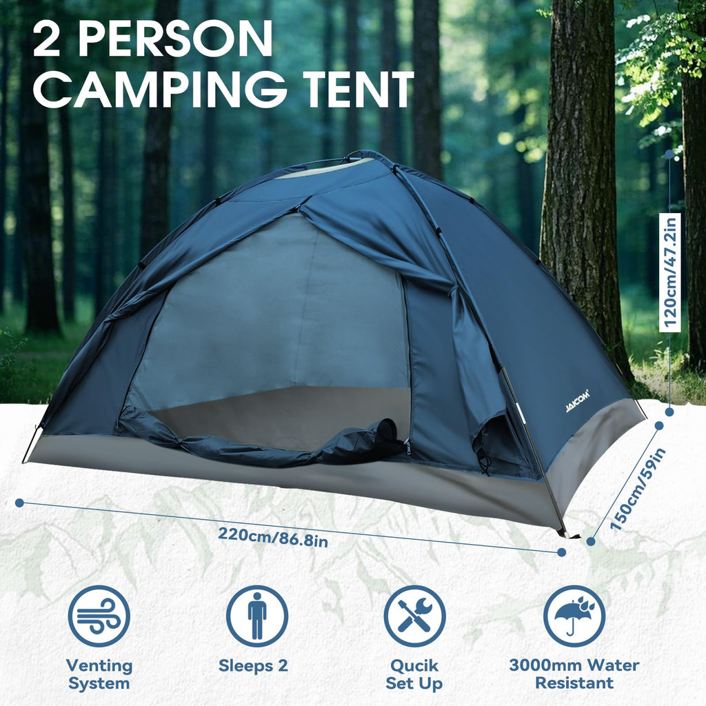 JAICOM Tenda da Campeggio per 1-4 Persone, Ultraleggera Impermeabile Tende igloo Tenda Campeggio per 3-4 Stagioni, Facile da installare, Ideale per Campeggio, Trekking, Spiaggia, Arrampicata