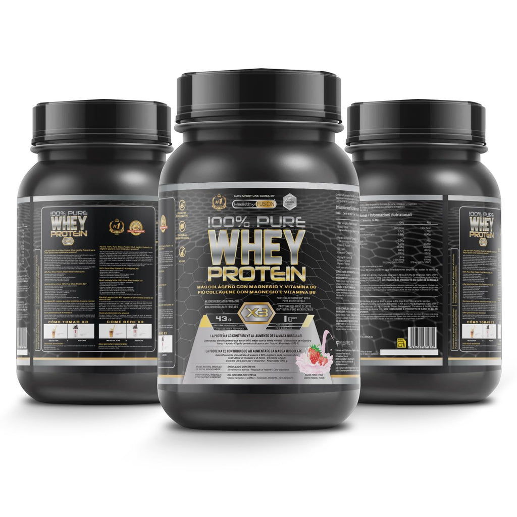 Whey Protein | Proteina Whey pura con Collagene + Magnesio | Migliora i tuoi allenamenti | Protegge e aumenta la massa muscolare | 1000g di proteina (Cioccolato)