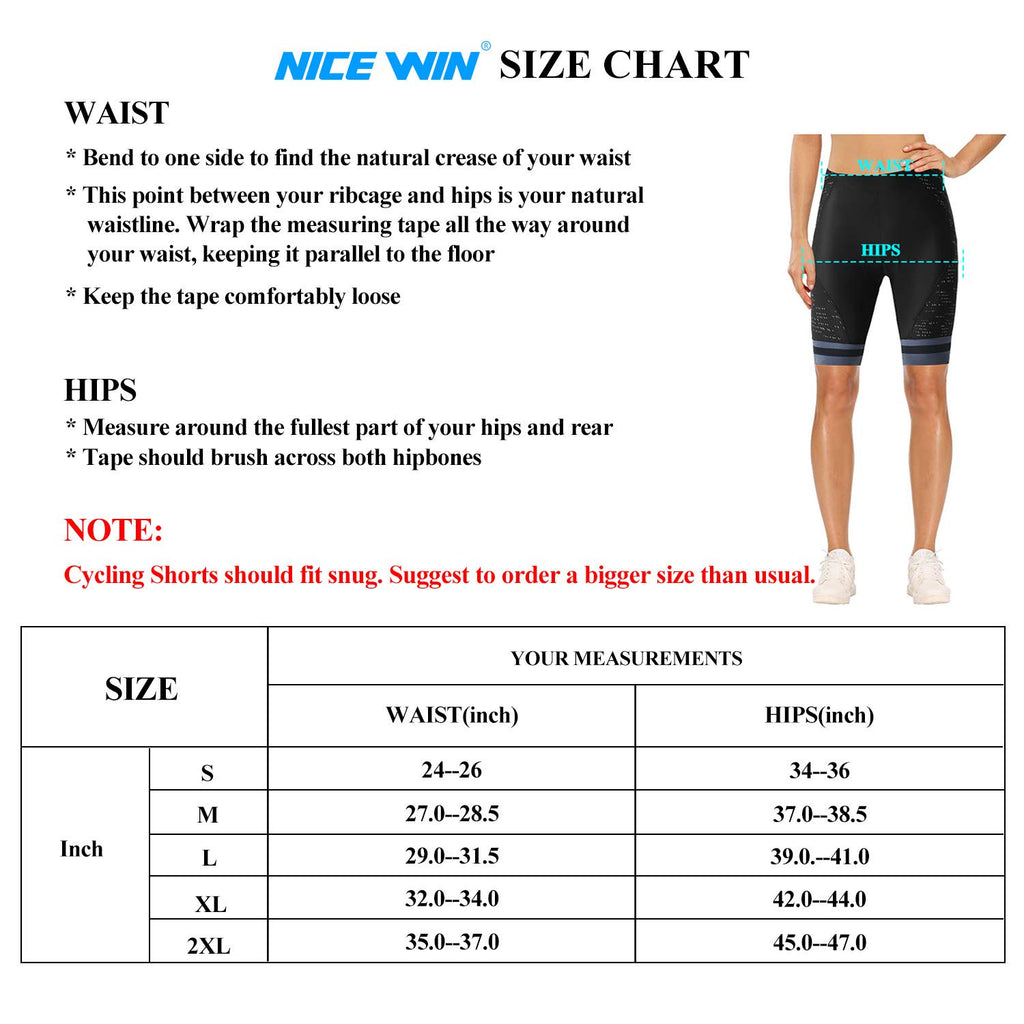 NICEWIN Pantaloncini da Ciclismo Donna Pantaloni Bici Sportivi 3D Gel Imbottiti Asciugatura Rapida per MTB Mutande Bicicletta