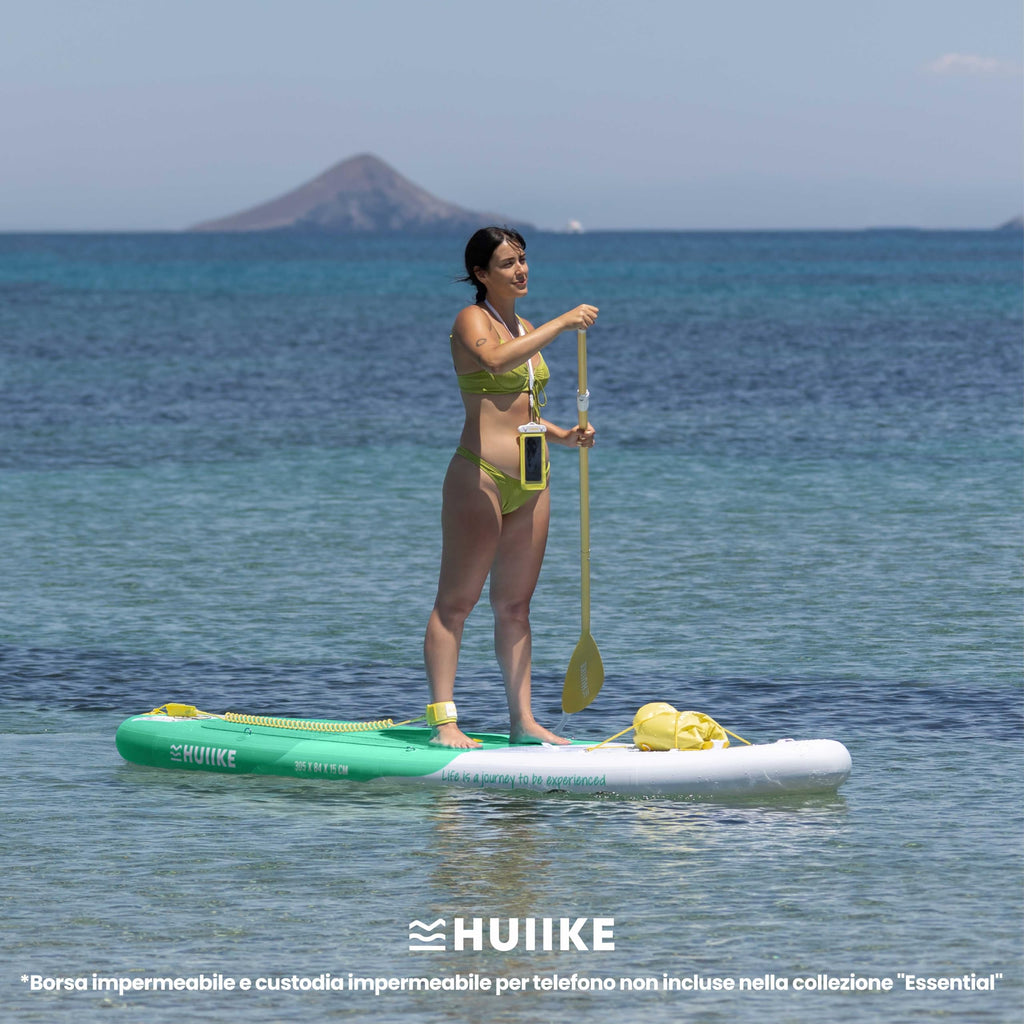 HUIIKE Tavola Sup Gonfiabile Adulti con Accessori Inclusi, Pagaia, Pinne, Pompa. Stand Up Paddle Board con Grande Stabilità e Resistenza. 305 x 84 x 15 cm, Carico Massimo 130 kg