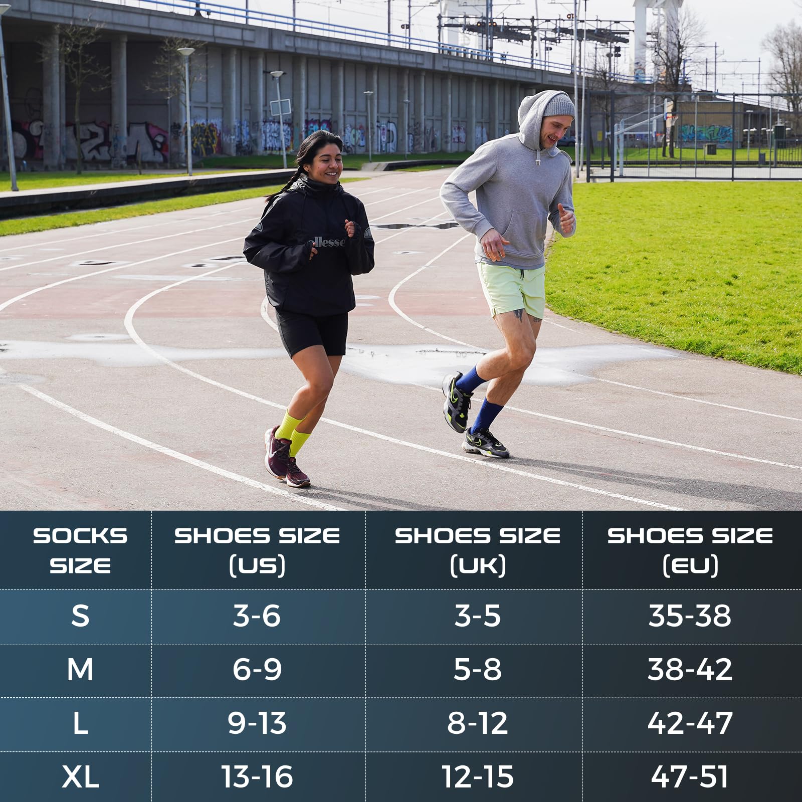 Coolmax Compressione 3 Paia Calzini Running Uomo Calze da Corsa Trekking Padel Uomo, Anti-Vesciche & Con Supporto Dell'arco Plantare, 35-51