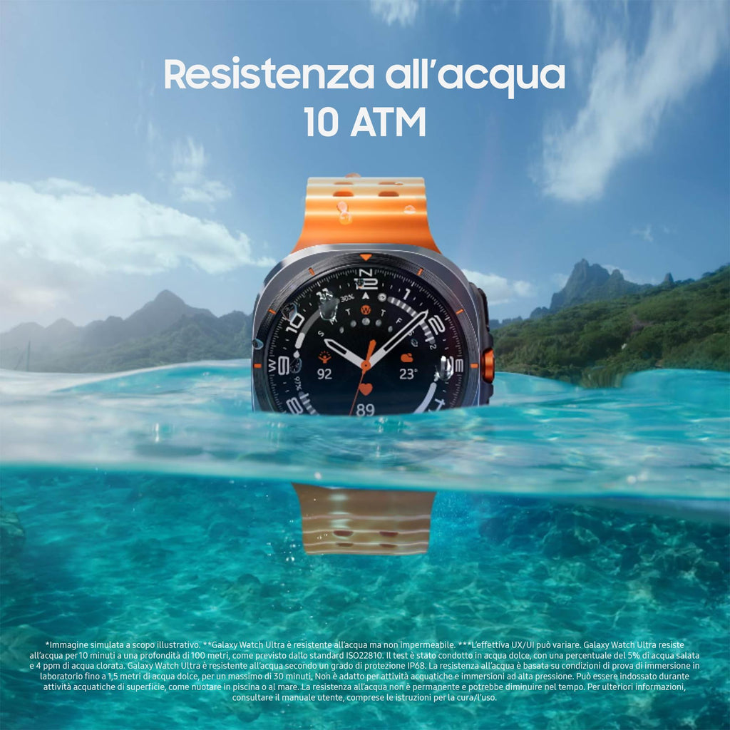 Samsung Galaxy Watch Ultra 2025 (Titanium Blue, LTE, 47mm) Smartwatch Galaxy AI, Design Resistente agli Urti, Batteria a Lunga Durata, Cassa in Titanio di Grado Aerospaziale [Versione Italiana]