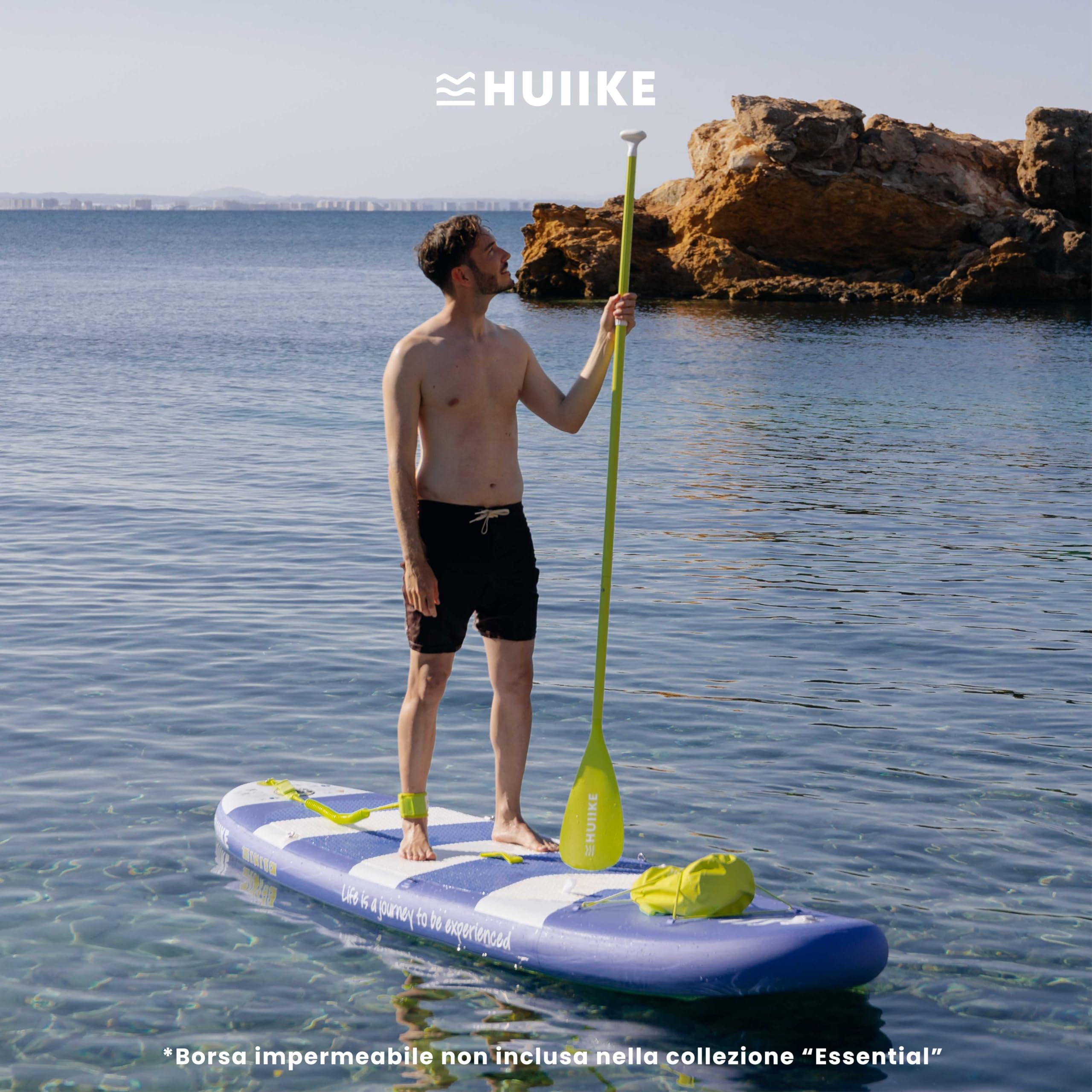 HUIIKE Tavola Sup Gonfiabile Adulti con Accessori Inclusi, Pagaia, Pinne, Pompa. Stand Up Paddle Board con Grande Stabilità e Resistenza. 305 x 84 x 15 cm, Carico Massimo 130 kg