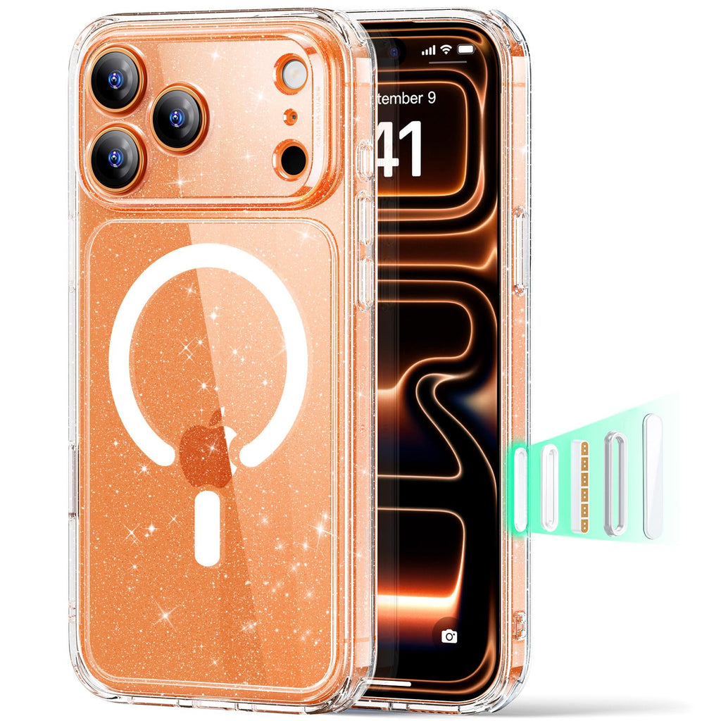 ESR Cover per iPhone 17 Pro Max, Custodia per controllo della fotocamera, Compatibile con MagSafe, Protezione antiurto di livello militare, Angoli Air Guard ammortizzanti, Trasparente
