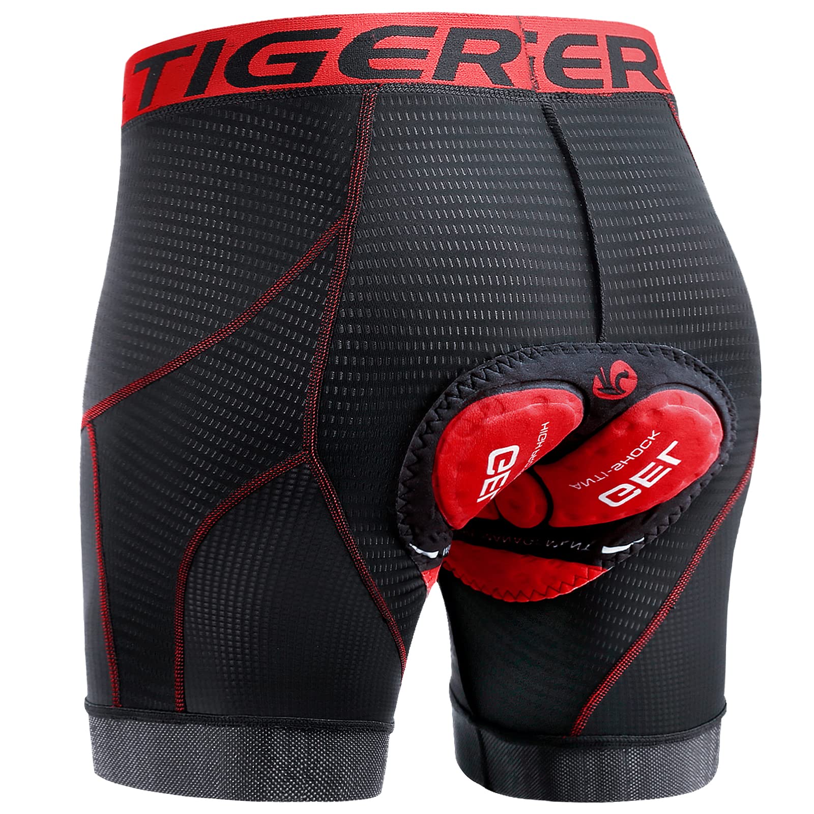 X-TIGER Cuissard cycliste homme avec rembourrage gel 5D respirant sous-vêtement caleçon de cyclisme pour vélo