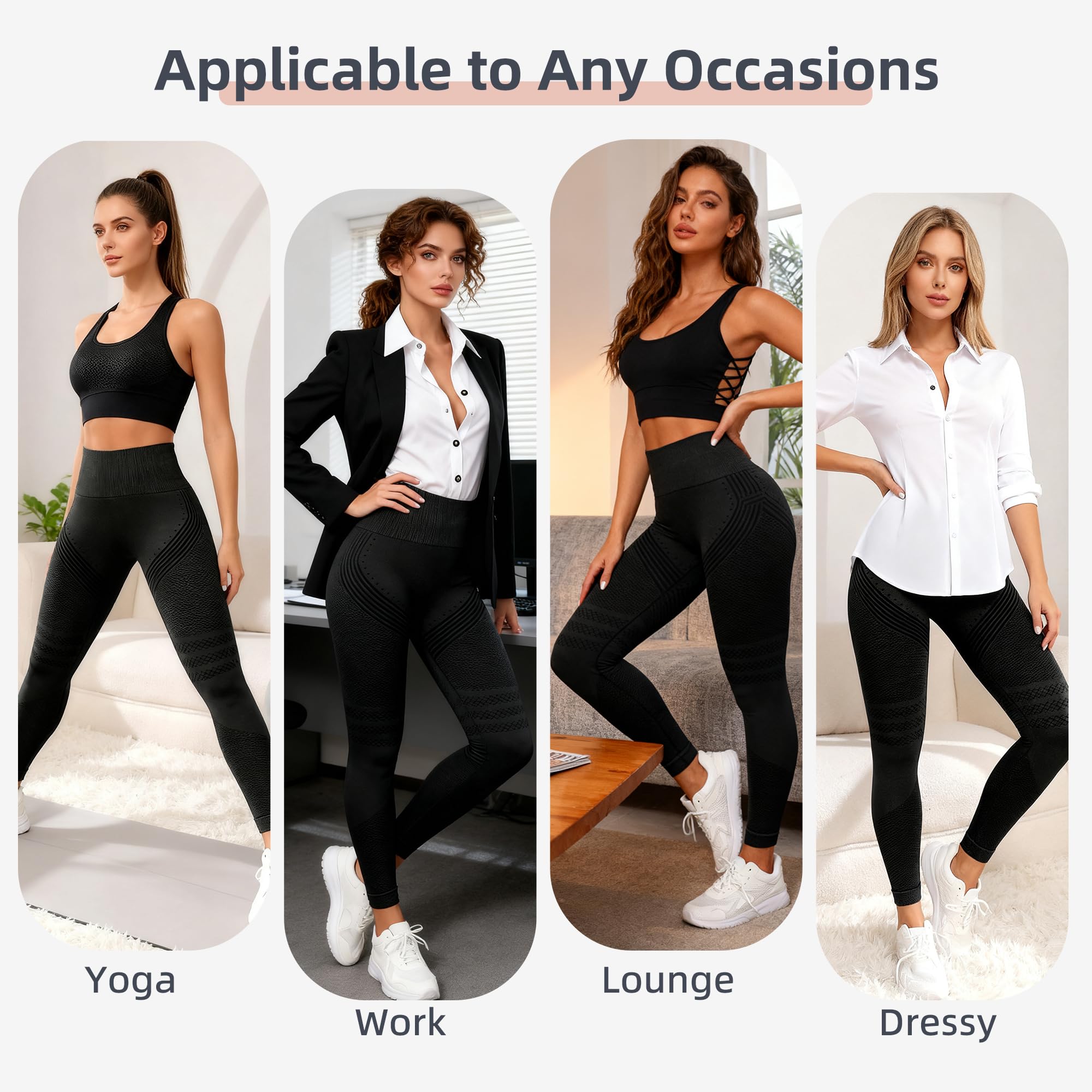 Leggins Anticellulite Donna, Leggings Sportivi Lunghi Compressione Push Up Glutei, Vita Alta Opachi Yoga Pilates Fitness