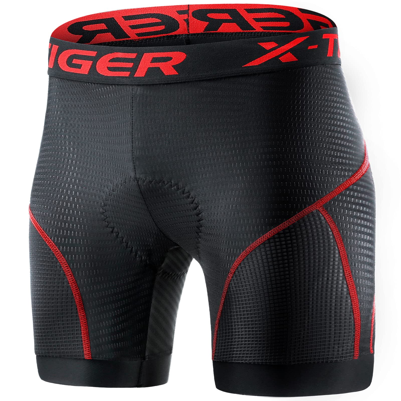 X-TIGER Cuissard cycliste homme avec rembourrage gel 5D respirant sous-vêtement caleçon de cyclisme pour vélo