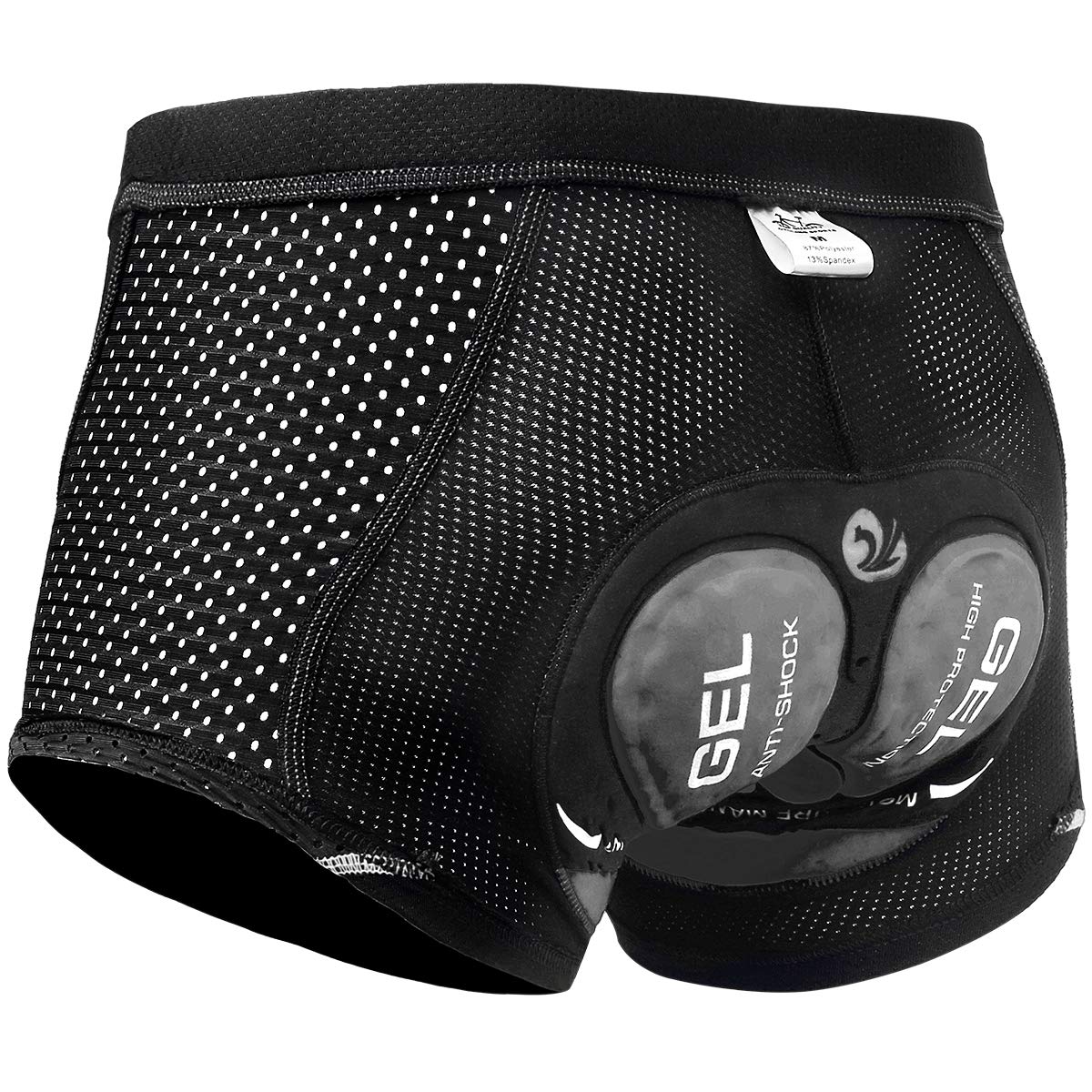 X-TIGER Cuissard cycliste homme avec rembourrage gel 5D respirant sous-vêtement caleçon de cyclisme pour vélo