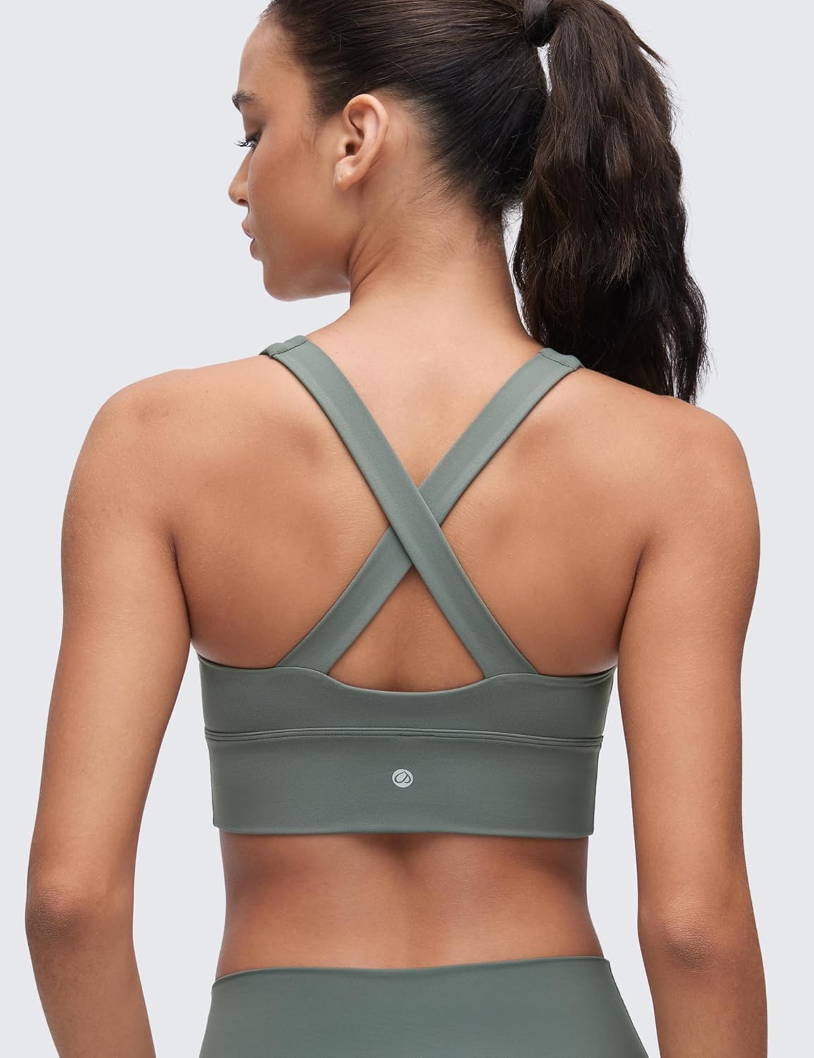 CRZ YOGA Butterluxe Donna Increspato Sport Reggiseni Collo a V Incrocio Schiena Yoga Canotta Tops