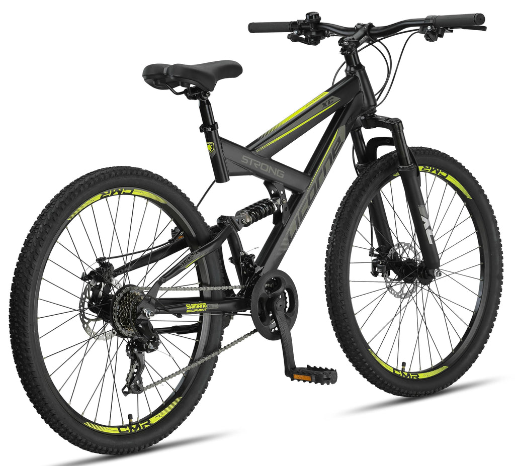 Licorne Bike - VTT Premium Strong 2D 26, 27,5 et 29 pouces, vélo avec freins à disque avant et arrière, 21 vitesses, tout suspendu