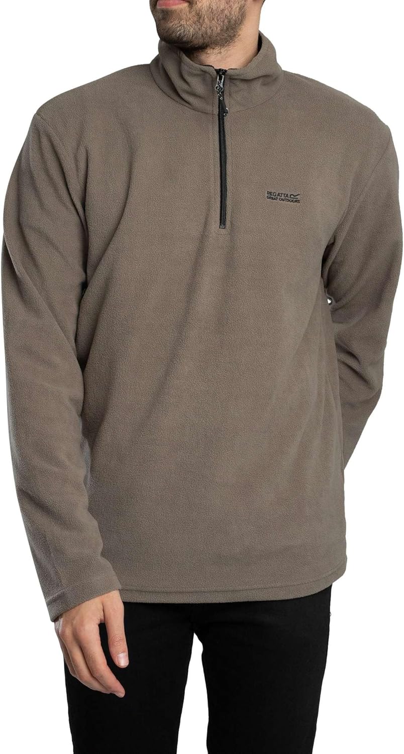 Regatta Uomo Felpa con Zip in Pile Thompson, Black