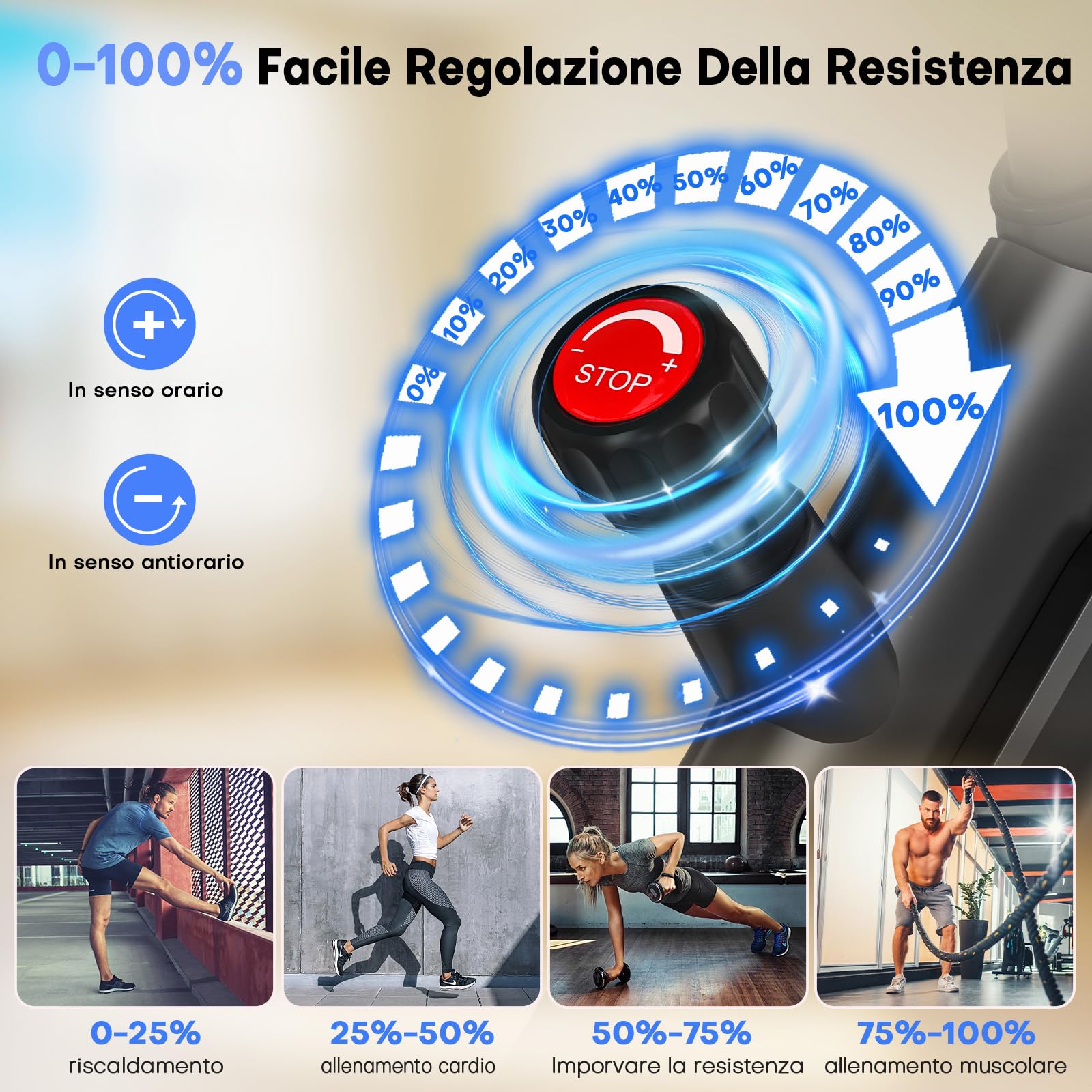 CHAOKE Cyclette da Casa con App, Cyclette per Casa Magnetoresistanza ultra Silenziosa 10dB, con Applicazione, Sedile Morbido e Traspirante e Schermo LCD, Peso Massimo di 150KG Cyclette Professionale