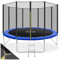 tectake® Trampoline de jardin, pour le fitness et le jeu, pour enfants et adultes, avec filet de sécurité et échelle
