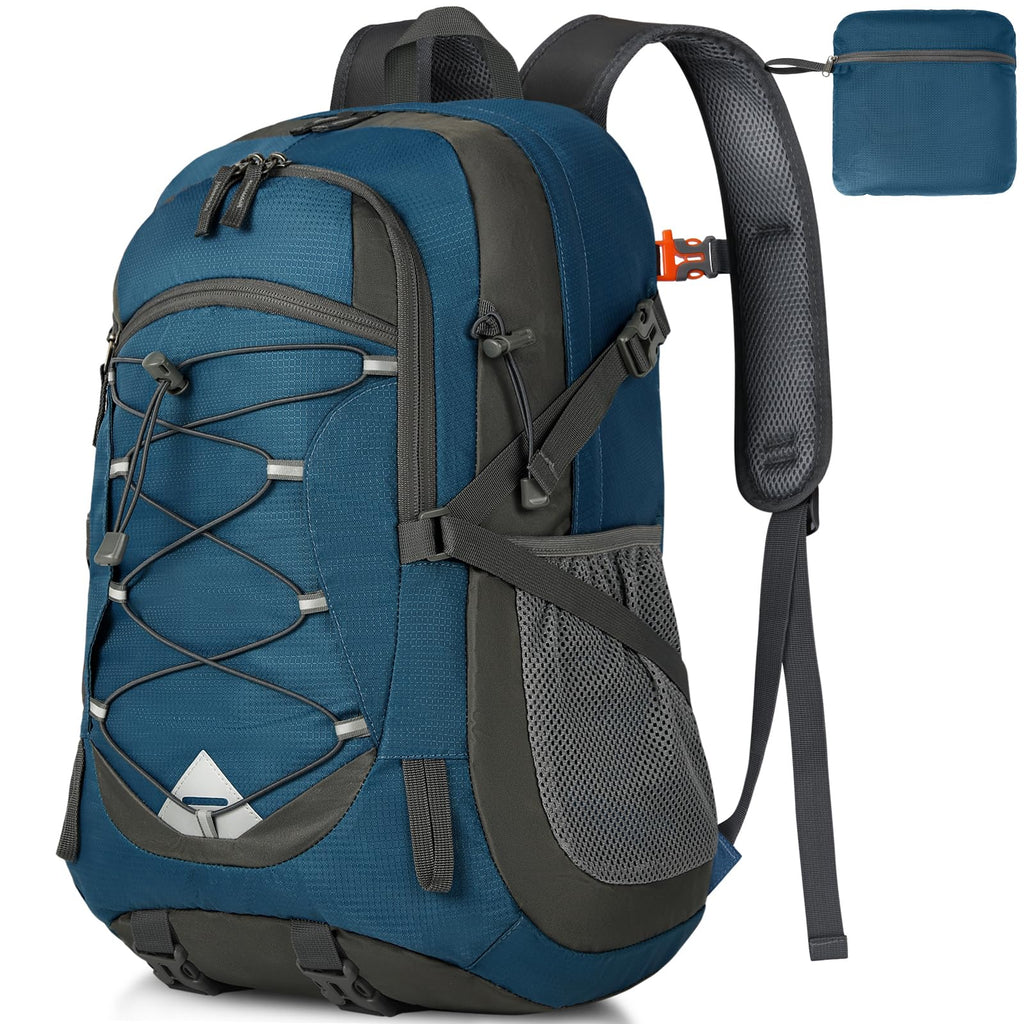 IGOLUMON Zaino Trekking 40 Litri, Zaino Ultraleggero Pieghevole, Impermeabile Zaino da Viaggio per Uomo/Donna, Zaino da Trekking con Strisce Riflettenti, Zaino Montagna per Escursionismo Campeggio