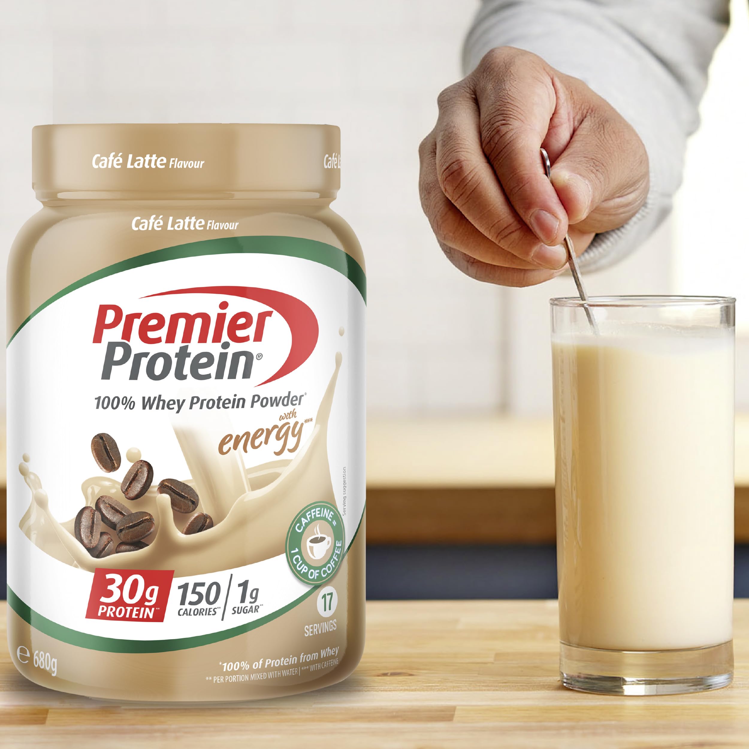 Premier Protein - Whey 100% Proteine in polvere - Café Latte - 680g