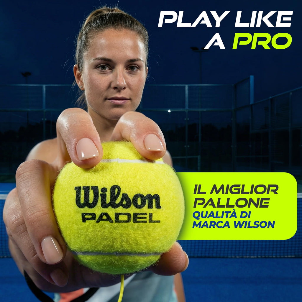 MOVEMATE Dispositivo di Allenamento per Tennis/Padel con Pallina Wilson® | Innovativo Dispositivo Sportivo per Il Tempo Libero per Giocare e Allenarsi all'aperto, in Giardino